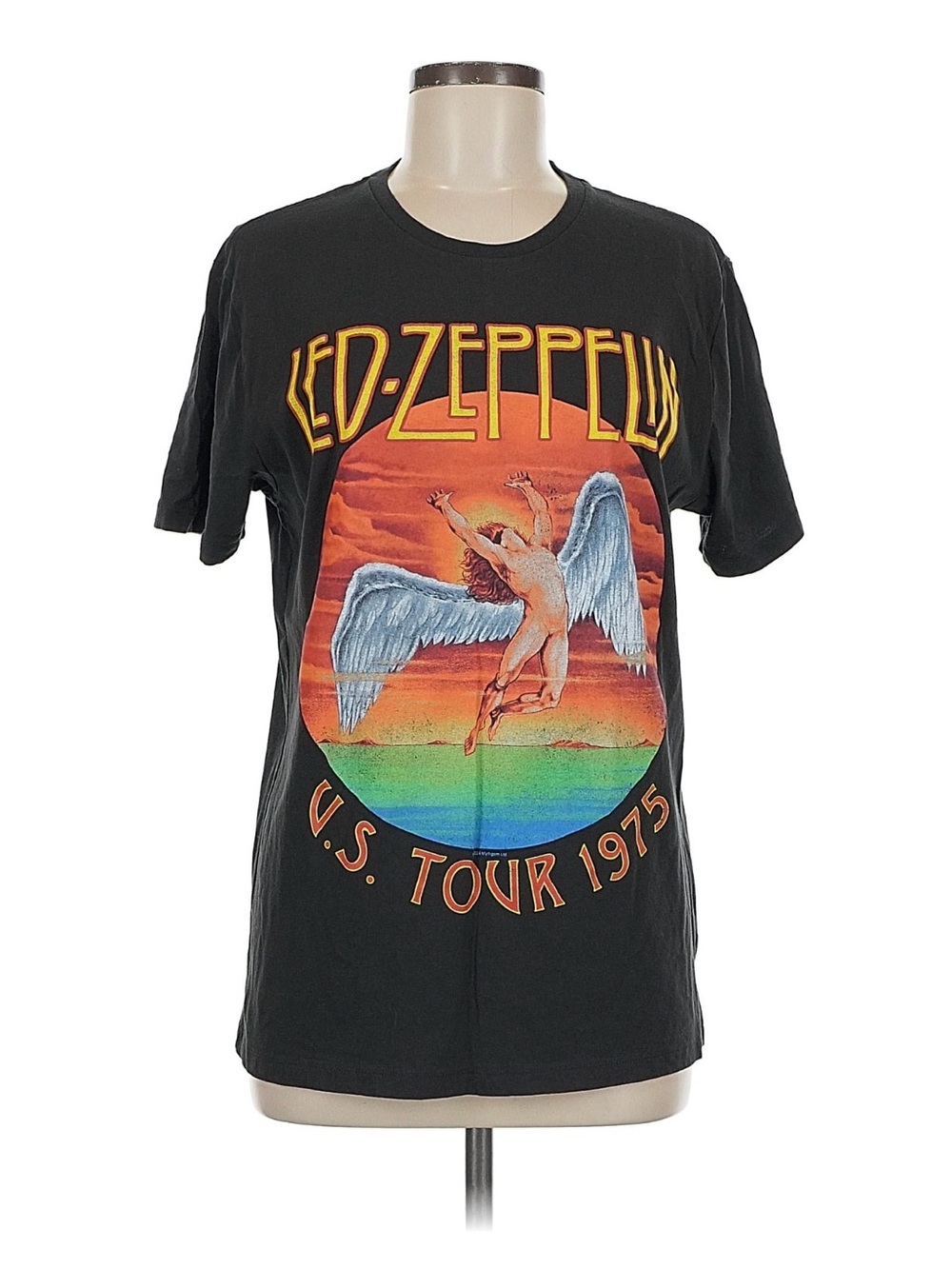 Old Navy Black Led Zeppelin Graphic Tee with Sunset Print